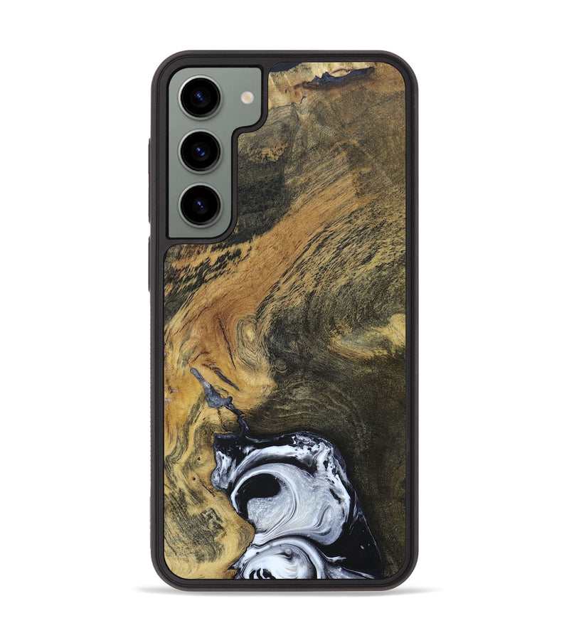 Galaxy S23 Plus Wood+Resin Phone Case - Mason (Black & White, 690946)
