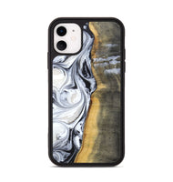 iPhone 11 Wood+Resin Phone Case - Candy (Black & White, 690962)