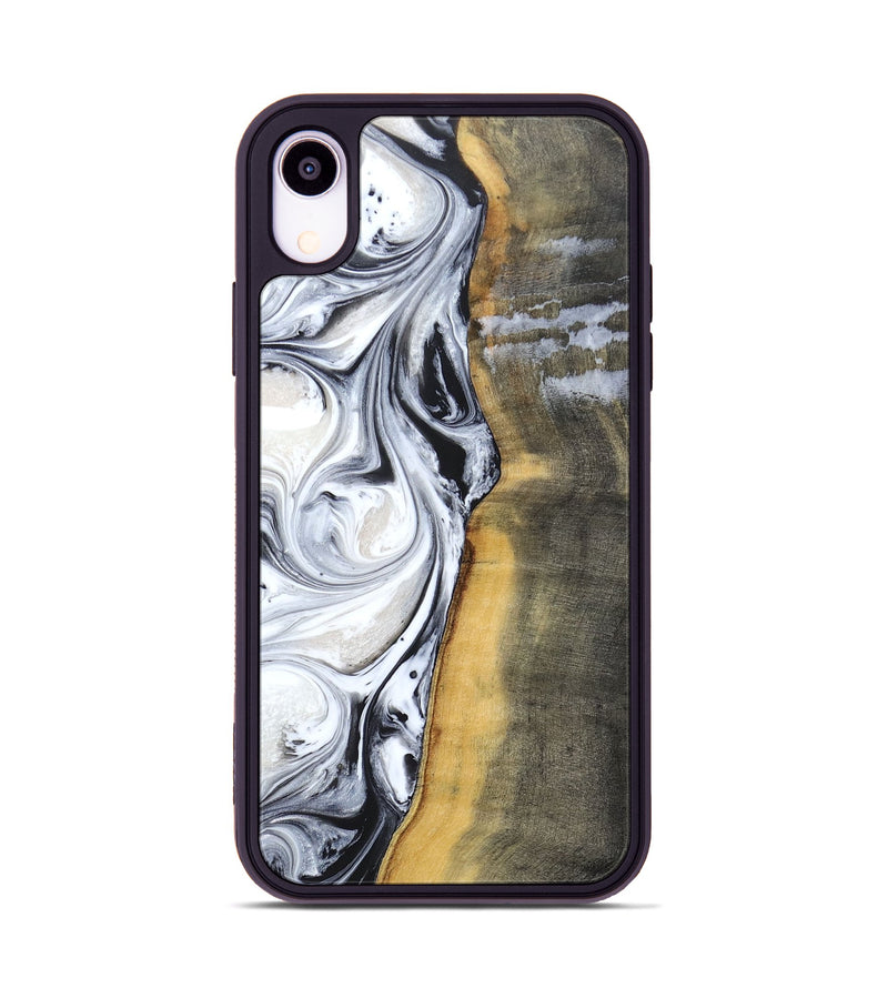 iPhone Xr Wood+Resin Phone Case - Candy (Black & White, 690962)