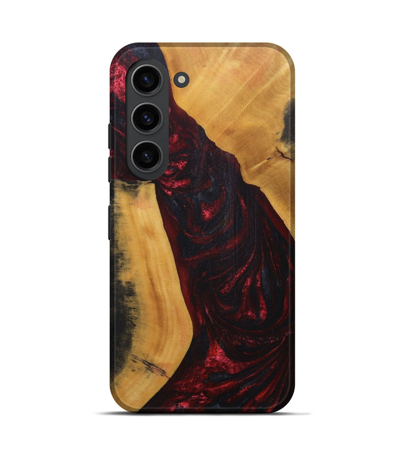 Galaxy S23 Wood+Resin Live Edge Phone Case - Wallace (Red, 691004)