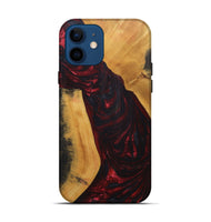 iPhone 12 Wood+Resin Live Edge Phone Case - Wallace (Red, 691004)