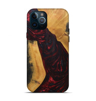 iPhone 12 Pro Wood+Resin Live Edge Phone Case - Wallace (Red, 691004)