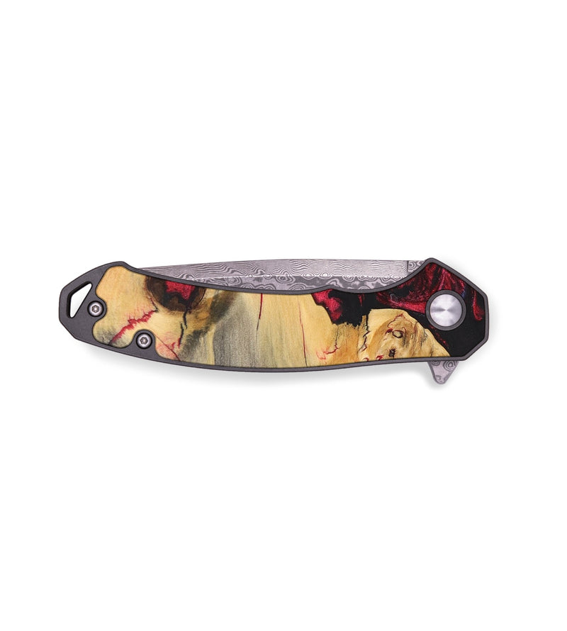 EDC Wood+Resin Pocket Knife - Kairo (Red, 691031)