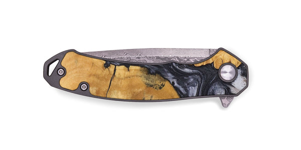 EDC Wood+Resin Pocket Knife - Journee (Black & White, 691034)