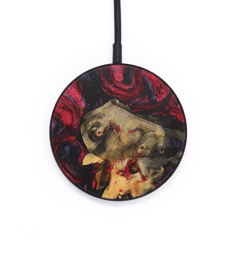 Circle Wood+Resin Wireless Charger - Laurence (Red, 691050)
