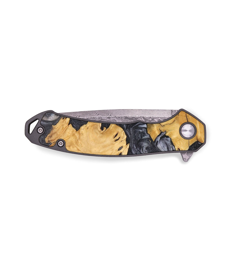 EDC Wood+Resin Pocket Knife - Annie (Black & White, 691063)