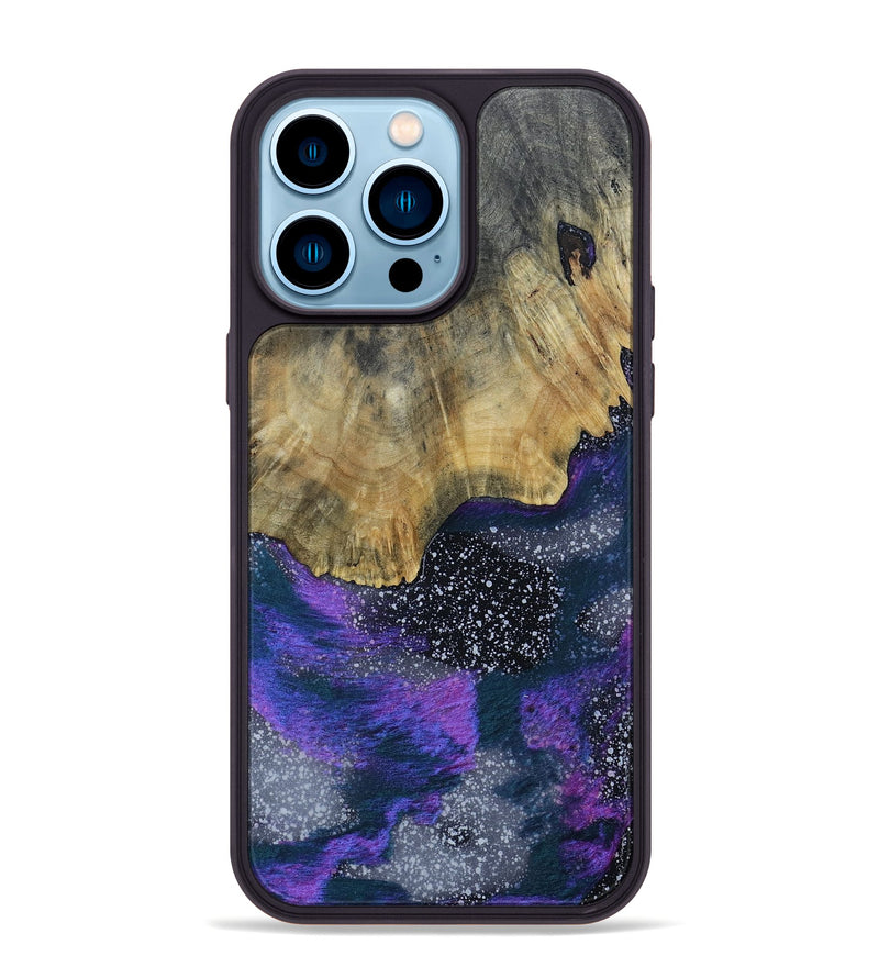 iPhone 14 Pro Max Wood+Resin Phone Case - Kate (Cosmos, 691075)