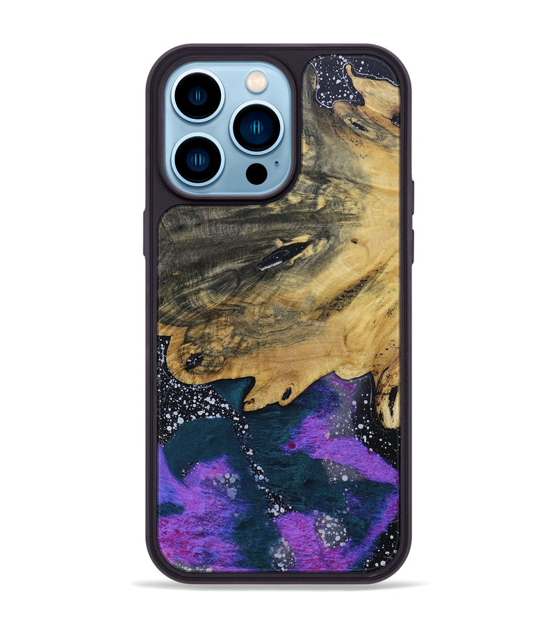 iPhone 14 Pro Max Wood+Resin Phone Case - Valerie (Cosmos, 691077)