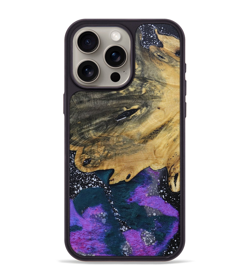iPhone 15 Pro Max Wood+Resin Phone Case - Valerie (Cosmos, 691077)