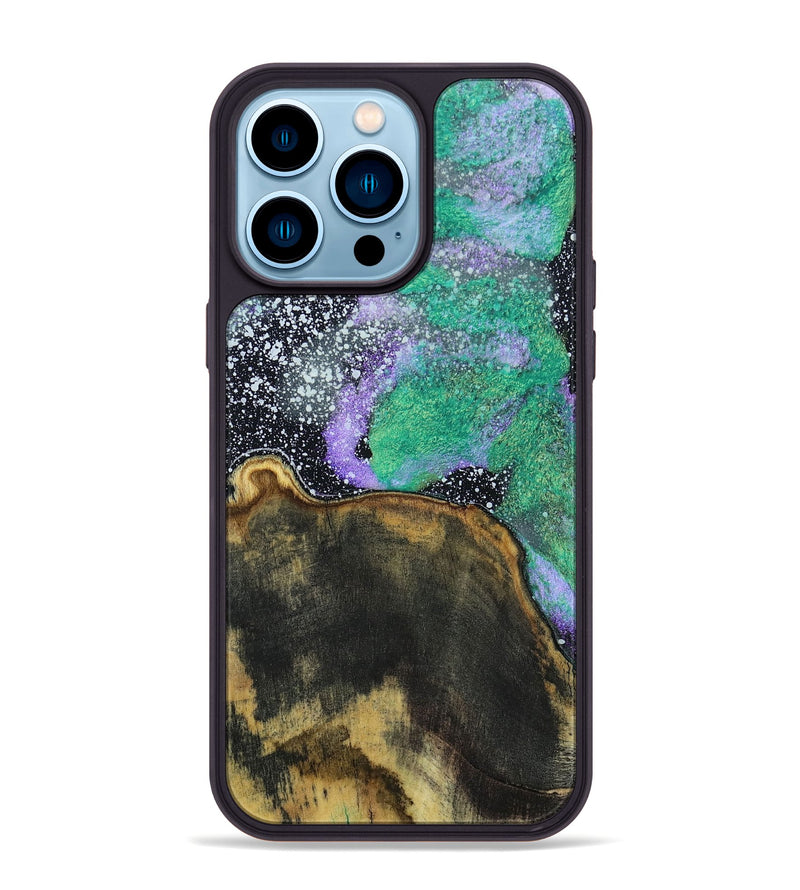 iPhone 14 Pro Max Wood+Resin Phone Case - Leland (Cosmos, 691085)