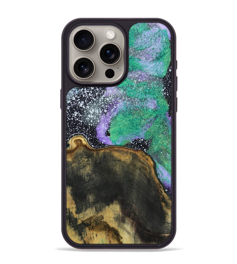 iPhone 15 Pro Max Wood+Resin Phone Case - Leland (Cosmos, 691085)