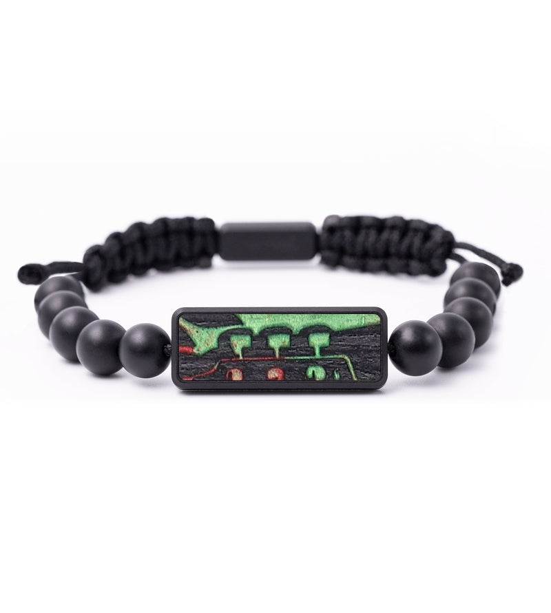 Onyx Bead ResinArt Bracelet - Nadia (Reggae, 691135)