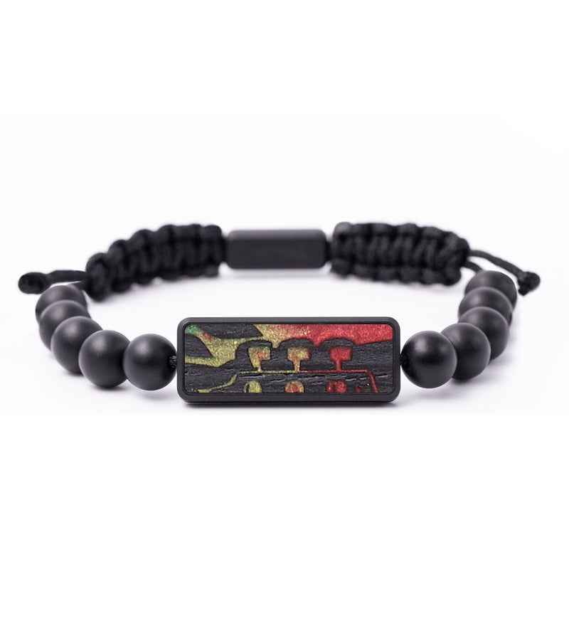 Onyx Bead ResinArt Bracelet - Darryl (Reggae, 691146)