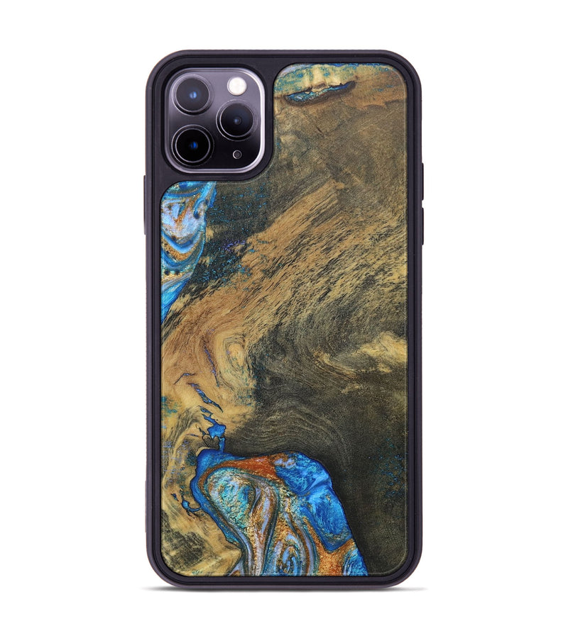 iPhone 11 Pro Max ResinArt Phone Case - Maeve (Teal & Gold, 691182)