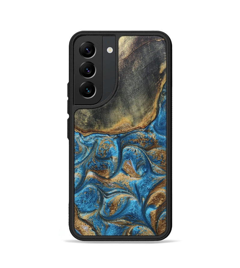 Galaxy S22 ResinArt Phone Case - Arnold (Teal & Gold, 691189)