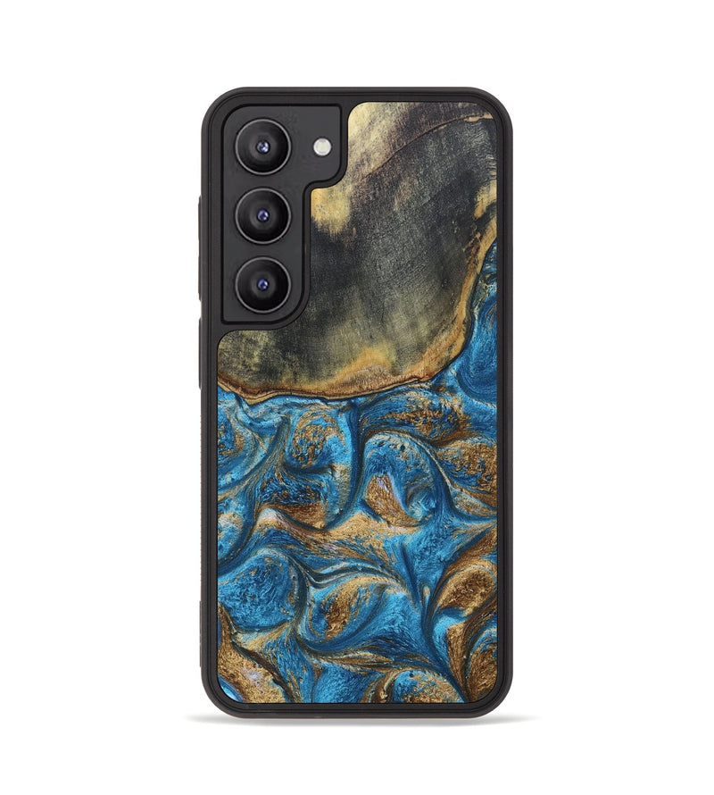 Galaxy S23 ResinArt Phone Case - Arnold (Teal & Gold, 691189)