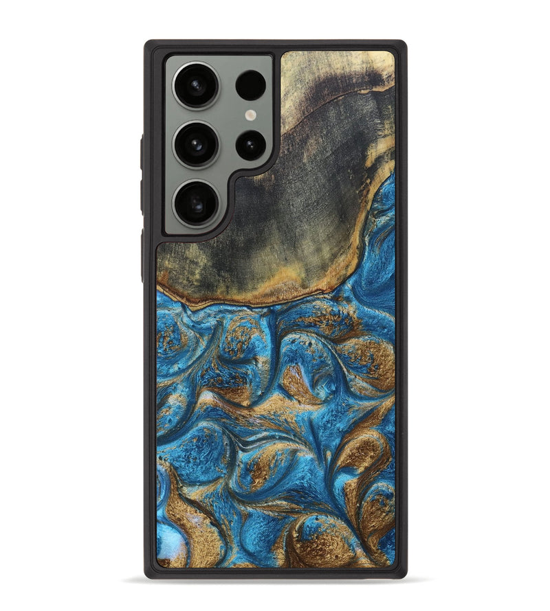 Galaxy S23 Ultra ResinArt Phone Case - Arnold (Teal & Gold, 691189)