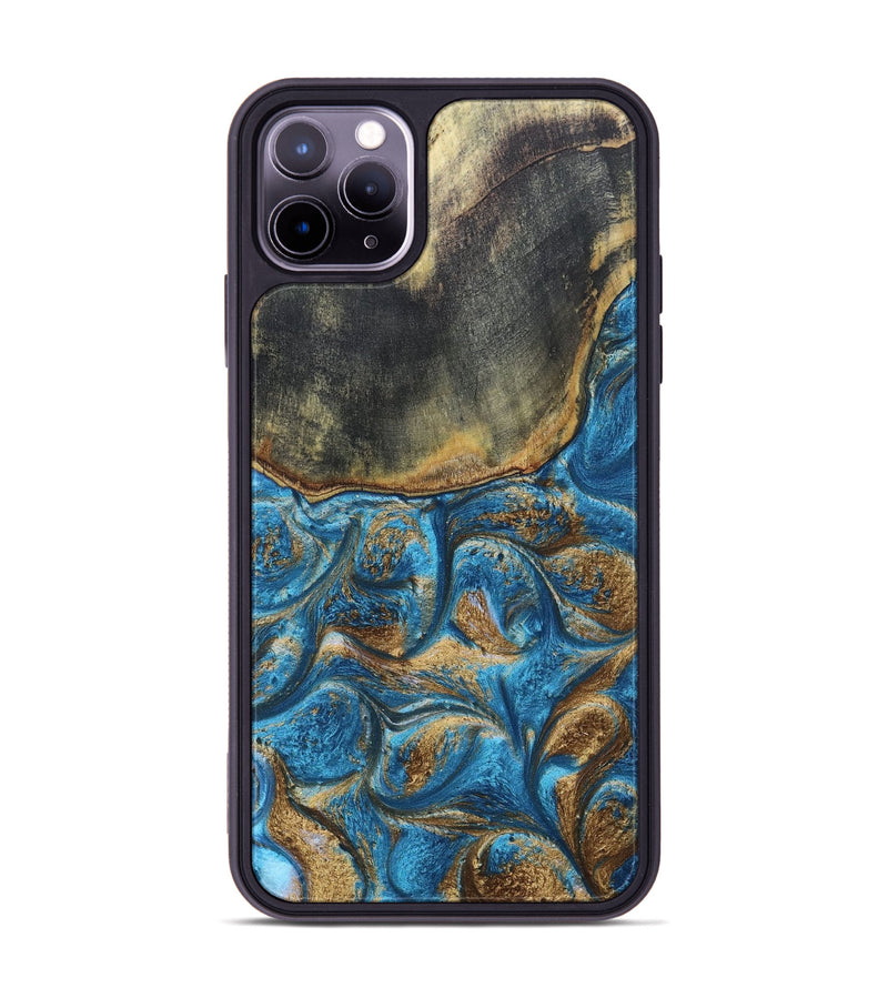 iPhone 11 Pro Max ResinArt Phone Case - Arnold (Teal & Gold, 691189)