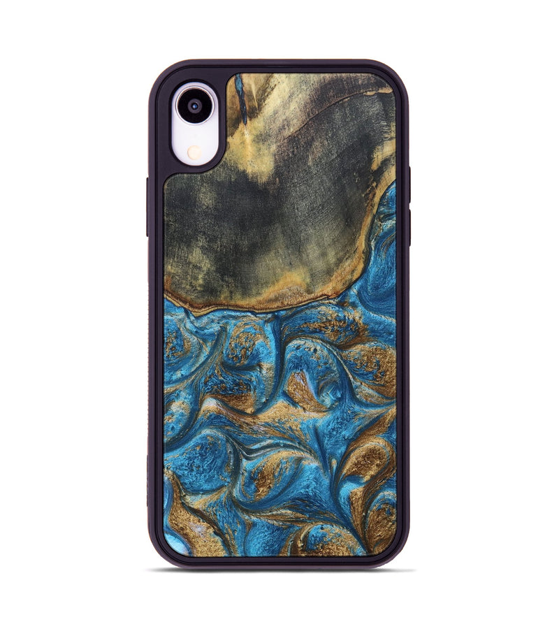 iPhone Xr ResinArt Phone Case - Arnold (Teal & Gold, 691189)