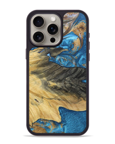 iPhone 15 Pro Max ResinArt Phone Case - Christie (Teal & Gold, 691190)