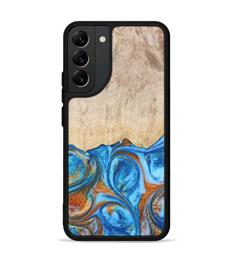 Galaxy S22 Plus ResinArt Phone Case - Mindy (Teal & Gold, 691195)