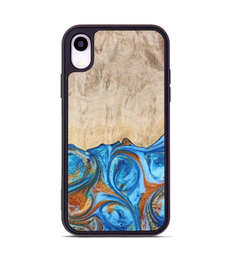 iPhone Xr ResinArt Phone Case - Mindy (Teal & Gold, 691195)