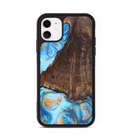 iPhone 11 ResinArt Phone Case - Jessie (Teal & Gold, 691197)