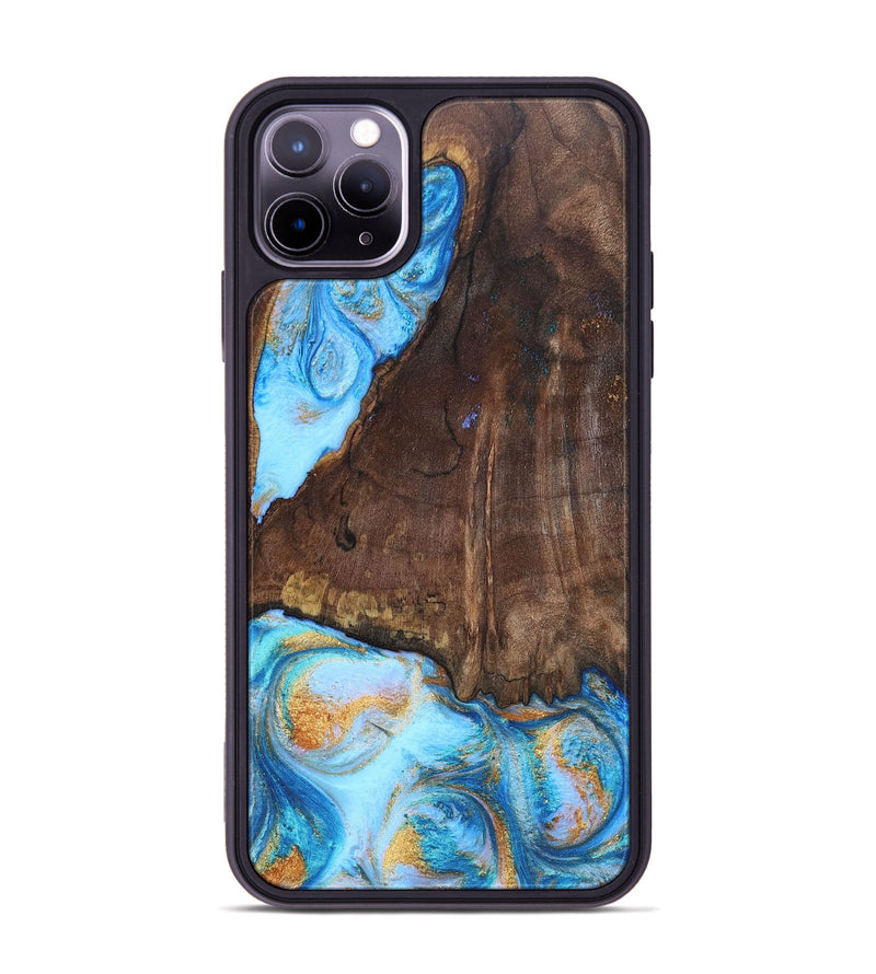 iPhone 11 Pro Max ResinArt Phone Case - Jessie (Teal & Gold, 691197)