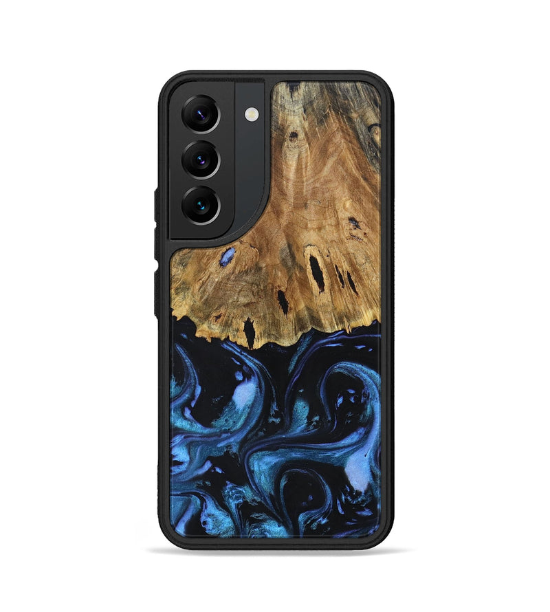 Galaxy S22 Wood+Resin Phone Case - Josue (Blue, 691242)