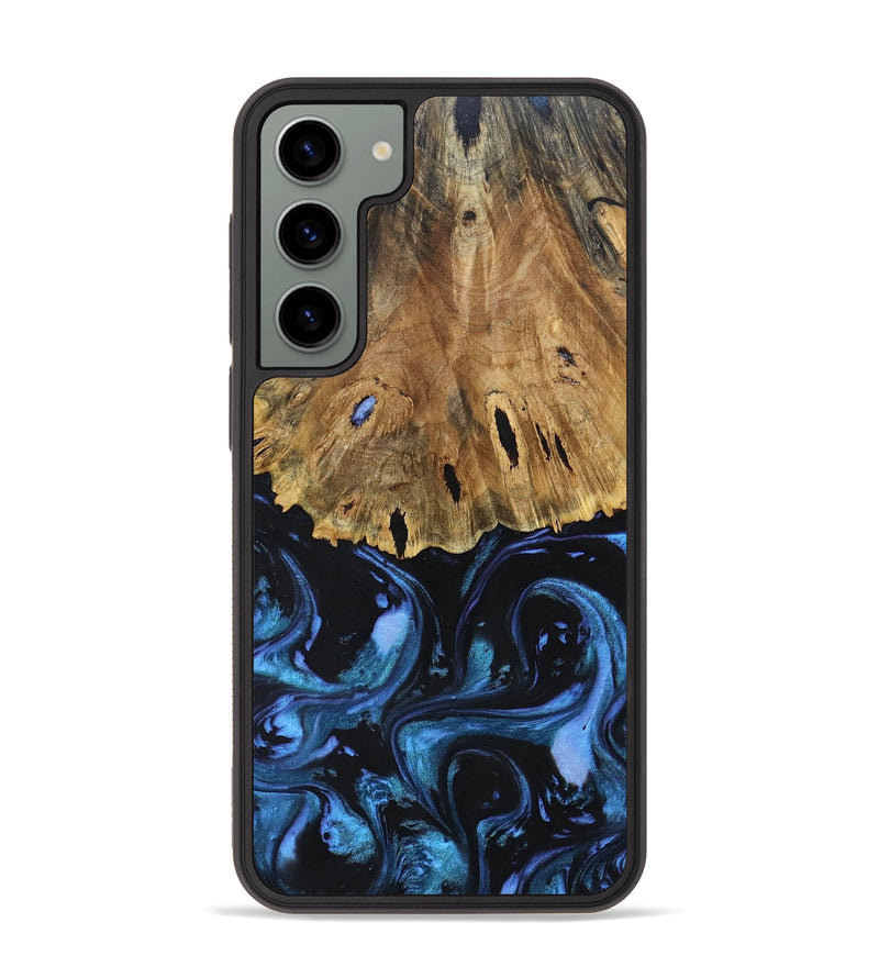 Galaxy S23 Plus Wood+Resin Phone Case - Josue (Blue, 691242)
