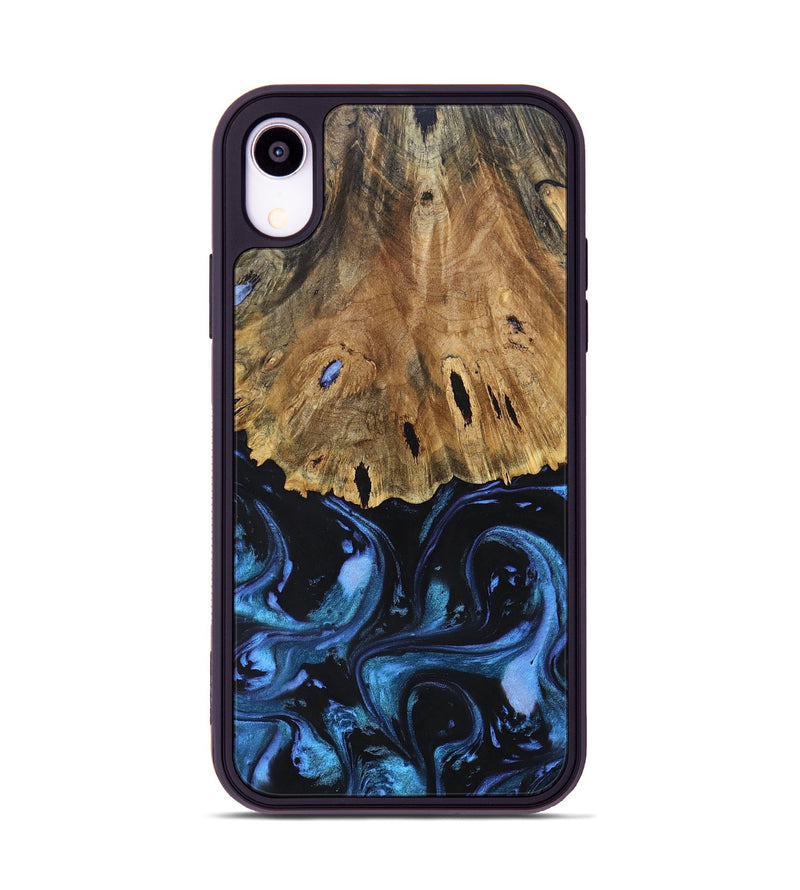iPhone Xr Wood+Resin Phone Case - Josue (Blue, 691242)