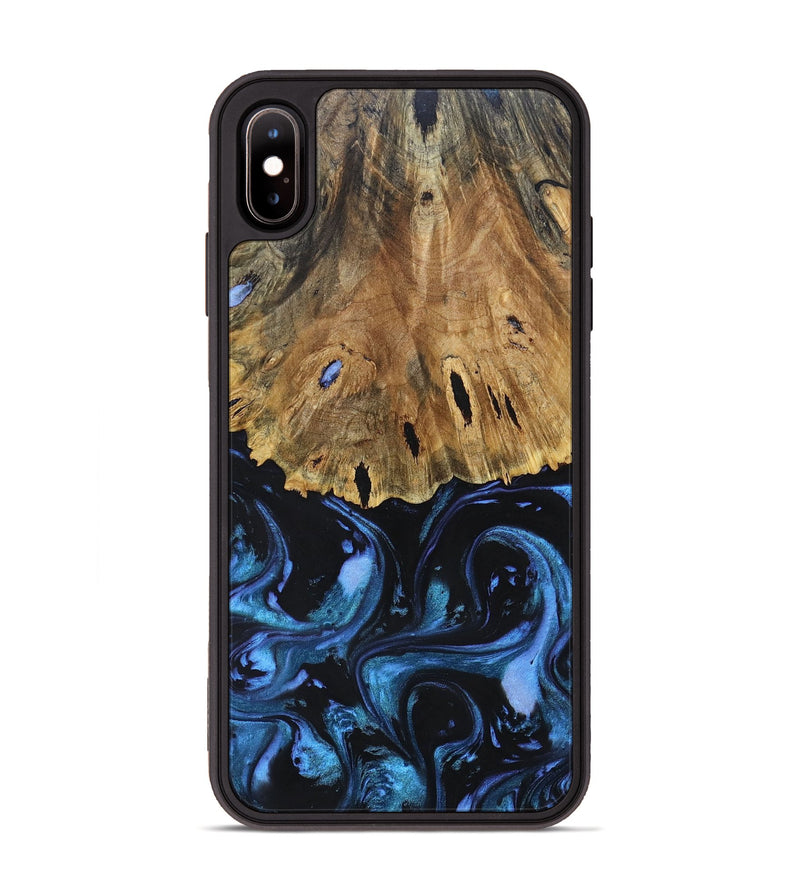 iPhone Xs Max Wood+Resin Phone Case - Josue (Blue, 691242)