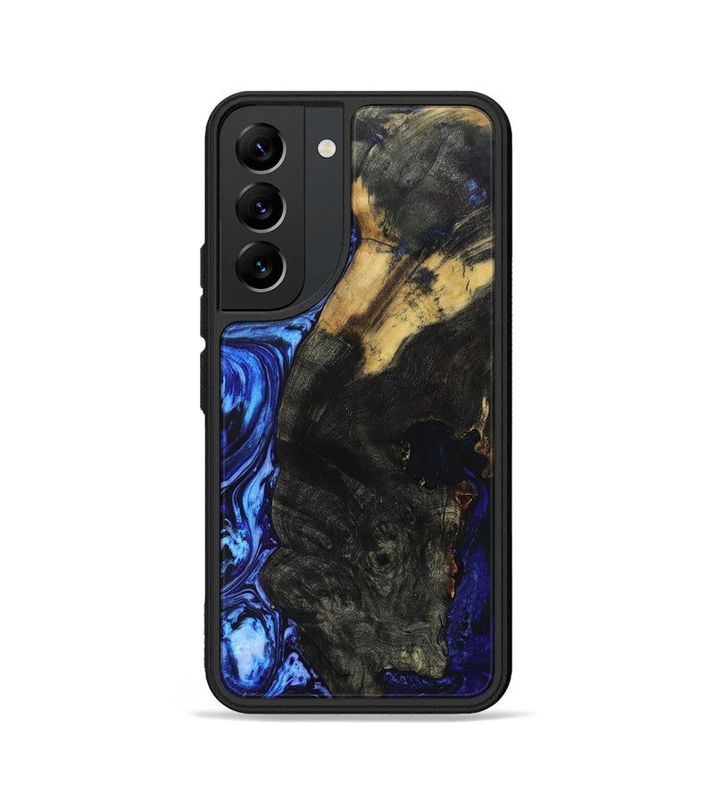 Galaxy S22 Wood+Resin Phone Case - Meredith (Blue, 691256)