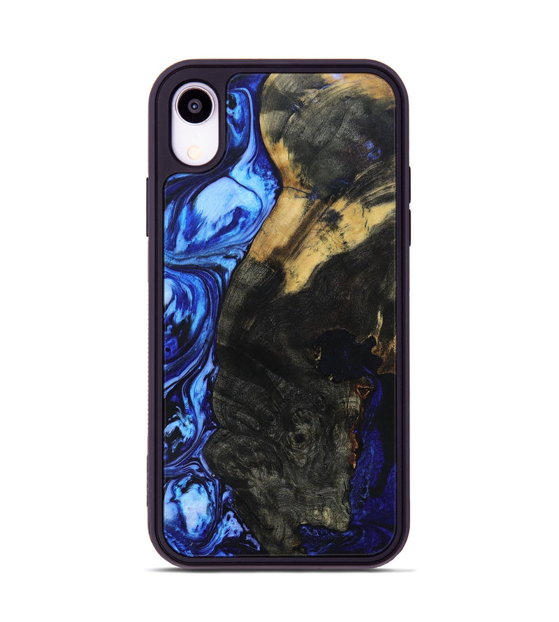 iPhone Xr Wood+Resin Phone Case - Meredith (Blue, 691256)