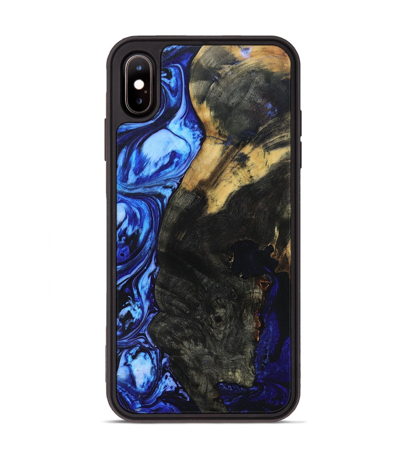 iPhone Xs Max Wood+Resin Phone Case - Meredith (Blue, 691256)