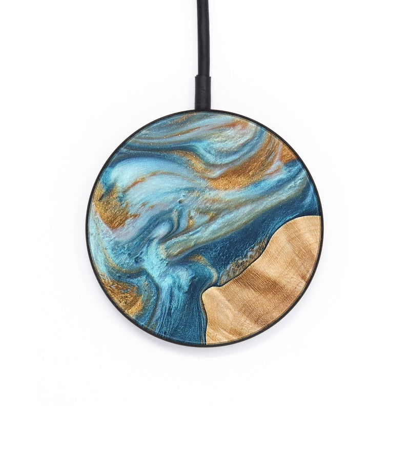 Circle ResinArt Wireless Charger - Manuel (Teal & Gold, 691440)