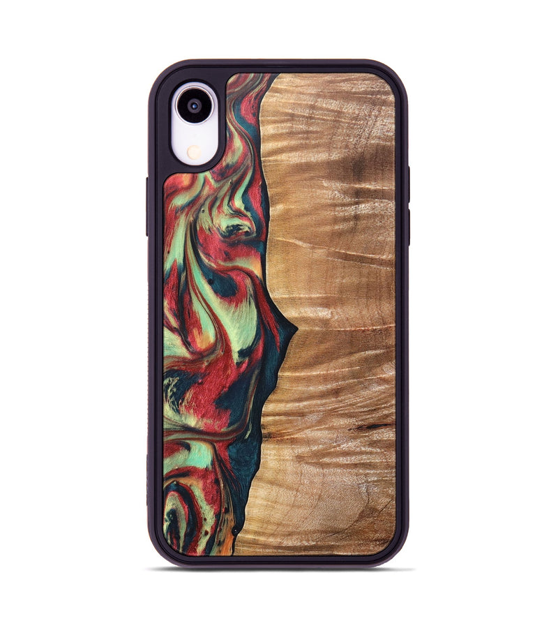 iPhone Xr Wood+Resin Phone Case - Fabian (Red, 691534)