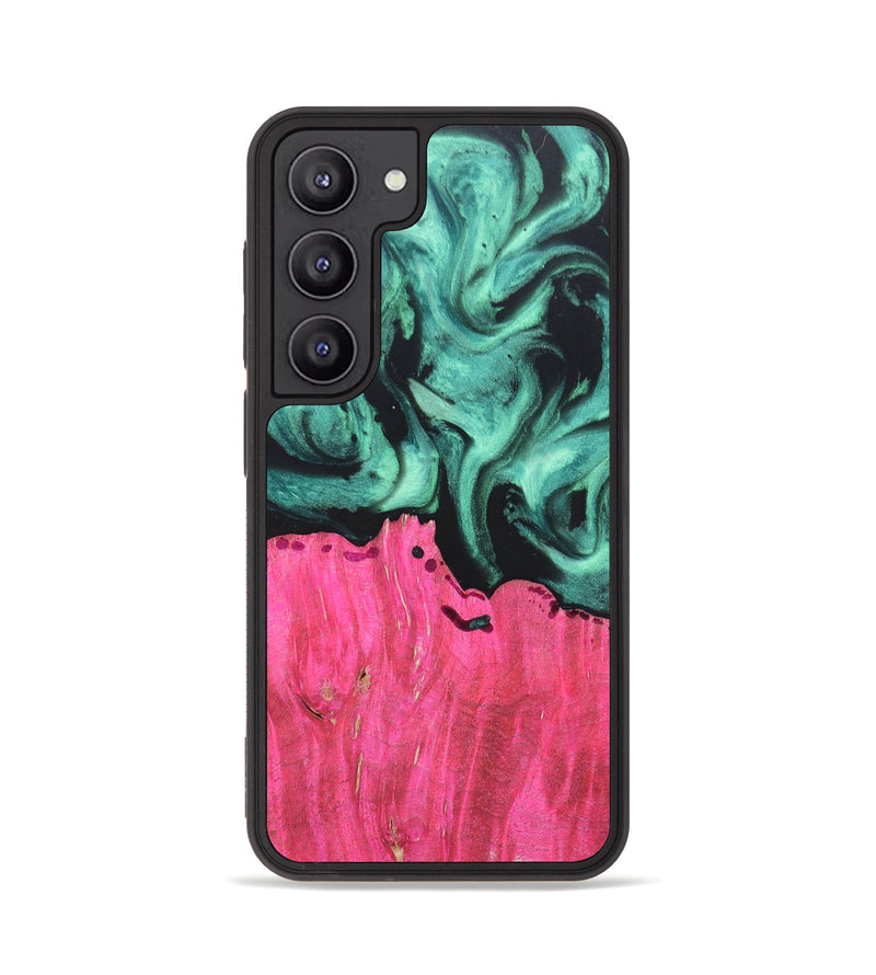 Galaxy S23 Wood+Resin Phone Case - Kendall (Green, 691592)