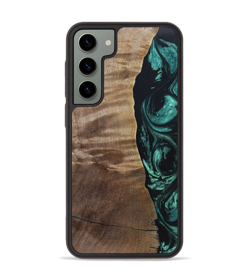Galaxy S23 Plus Wood+Resin Phone Case - Cory (Green, 691626)