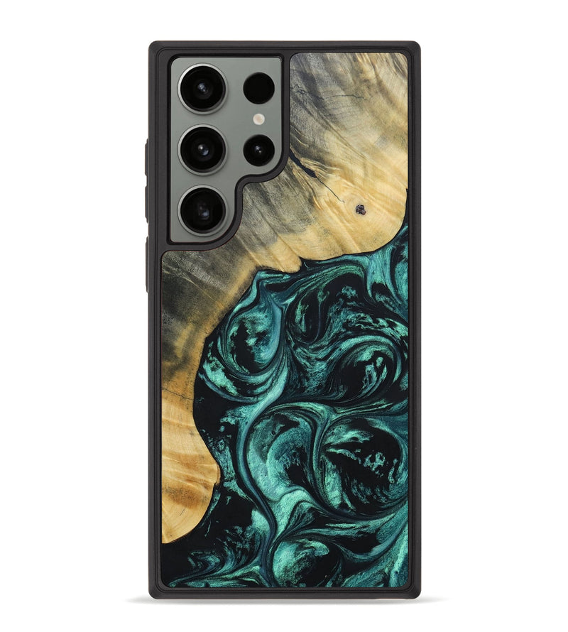 Galaxy S23 Ultra Wood+Resin Phone Case - Kadence (Green, 691632)