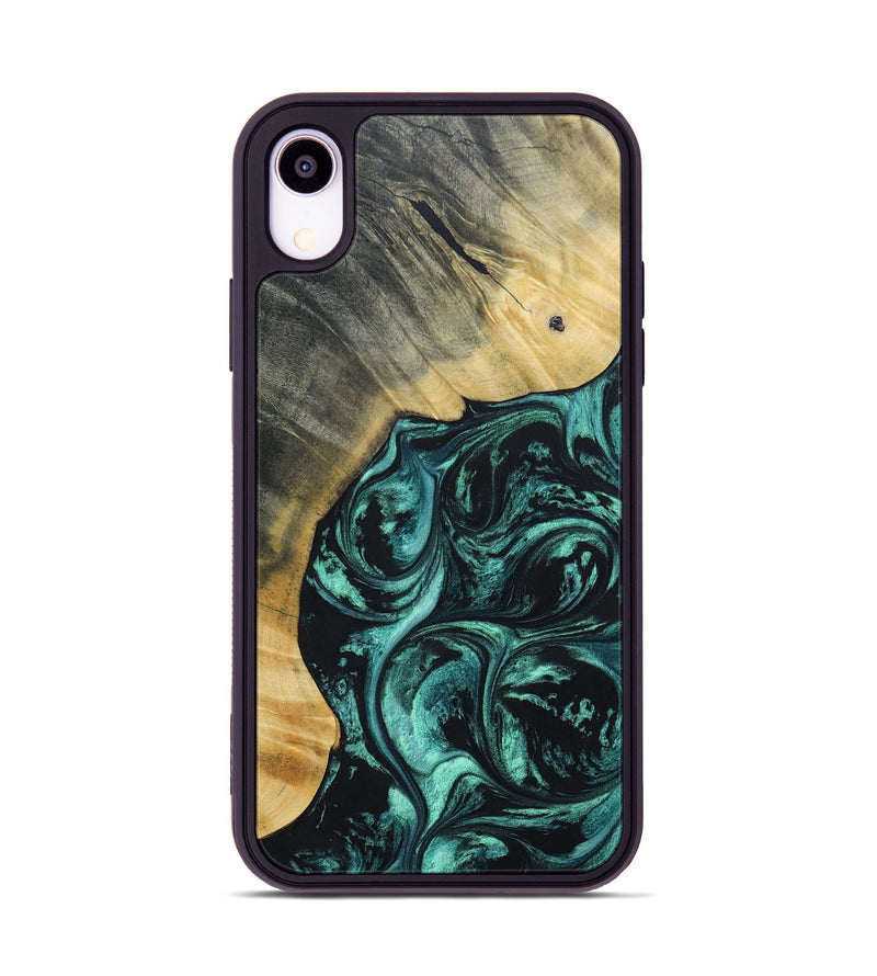 iPhone Xr Wood+Resin Phone Case - Kadence (Green, 691632)