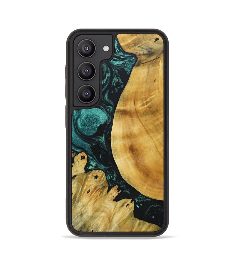 Galaxy S23 Wood+Resin Phone Case - Myrna (Green, 691634)