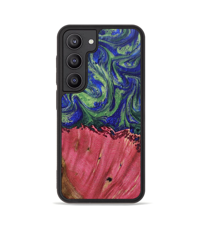 Galaxy S23 Wood+Resin Phone Case - Jonathan (Green, 691638)