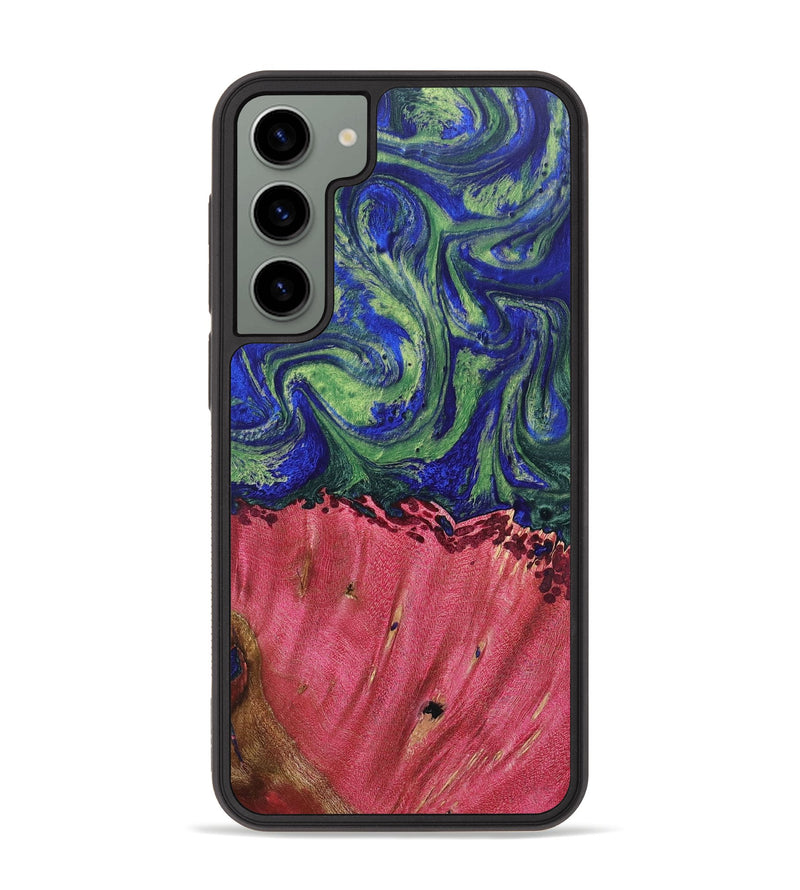 Galaxy S23 Plus Wood+Resin Phone Case - Jonathan (Green, 691638)