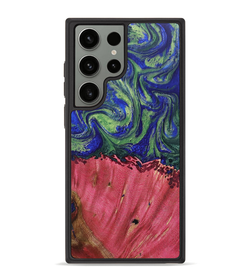 Galaxy S23 Ultra Wood+Resin Phone Case - Jonathan (Green, 691638)
