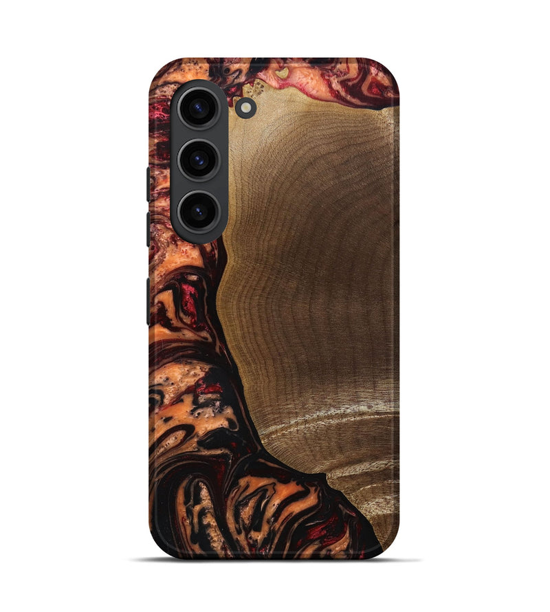 Galaxy S23 Wood+Resin Live Edge Phone Case - Alan (Red, 691666)