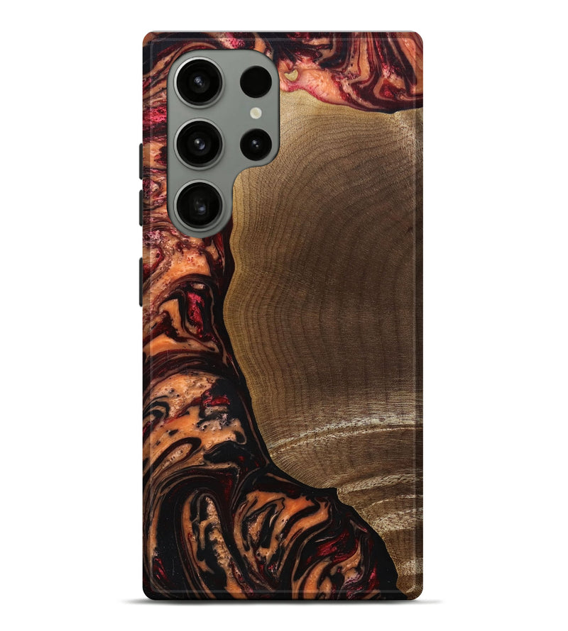Galaxy S23 Ultra Wood+Resin Live Edge Phone Case - Alan (Red, 691666)