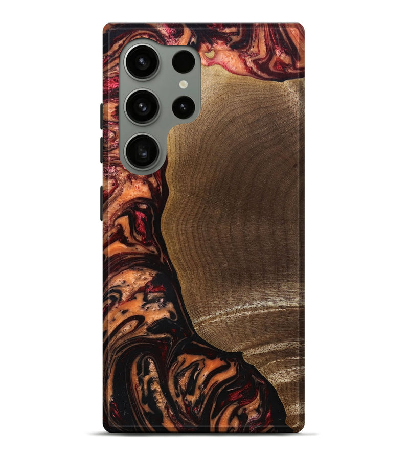 Galaxy S24 Ultra Wood+Resin Live Edge Phone Case - Alan (Red, 691666)