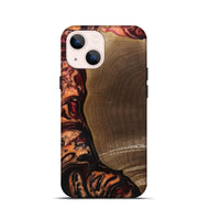iPhone 13 mini Wood+Resin Live Edge Phone Case - Alan (Red, 691666)