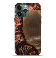 iPhone 13 Pro Max Wood+Resin Live Edge Phone Case - Alan (Red, 691666)